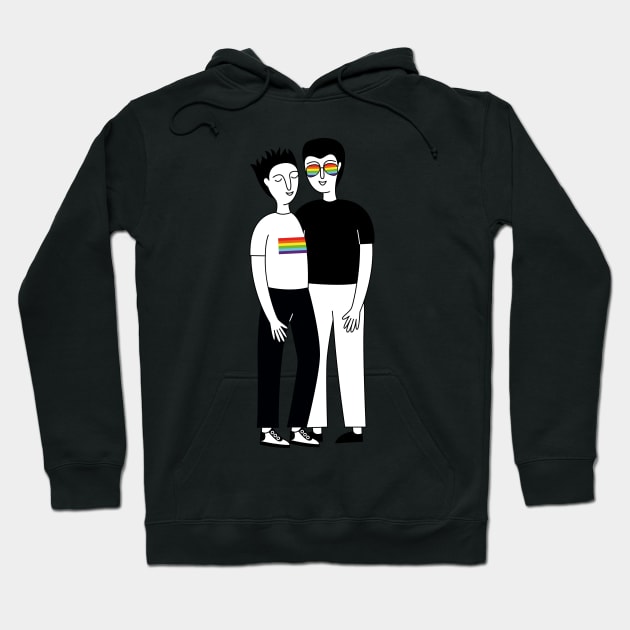 Gay couple Hoodie by Savvalinka